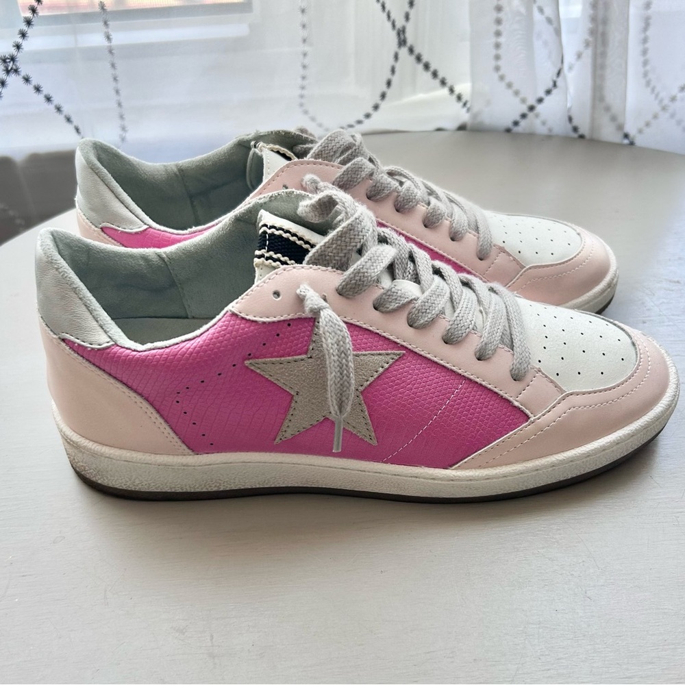 ShuShop Paz Pink Lizard Sneakers Size 10